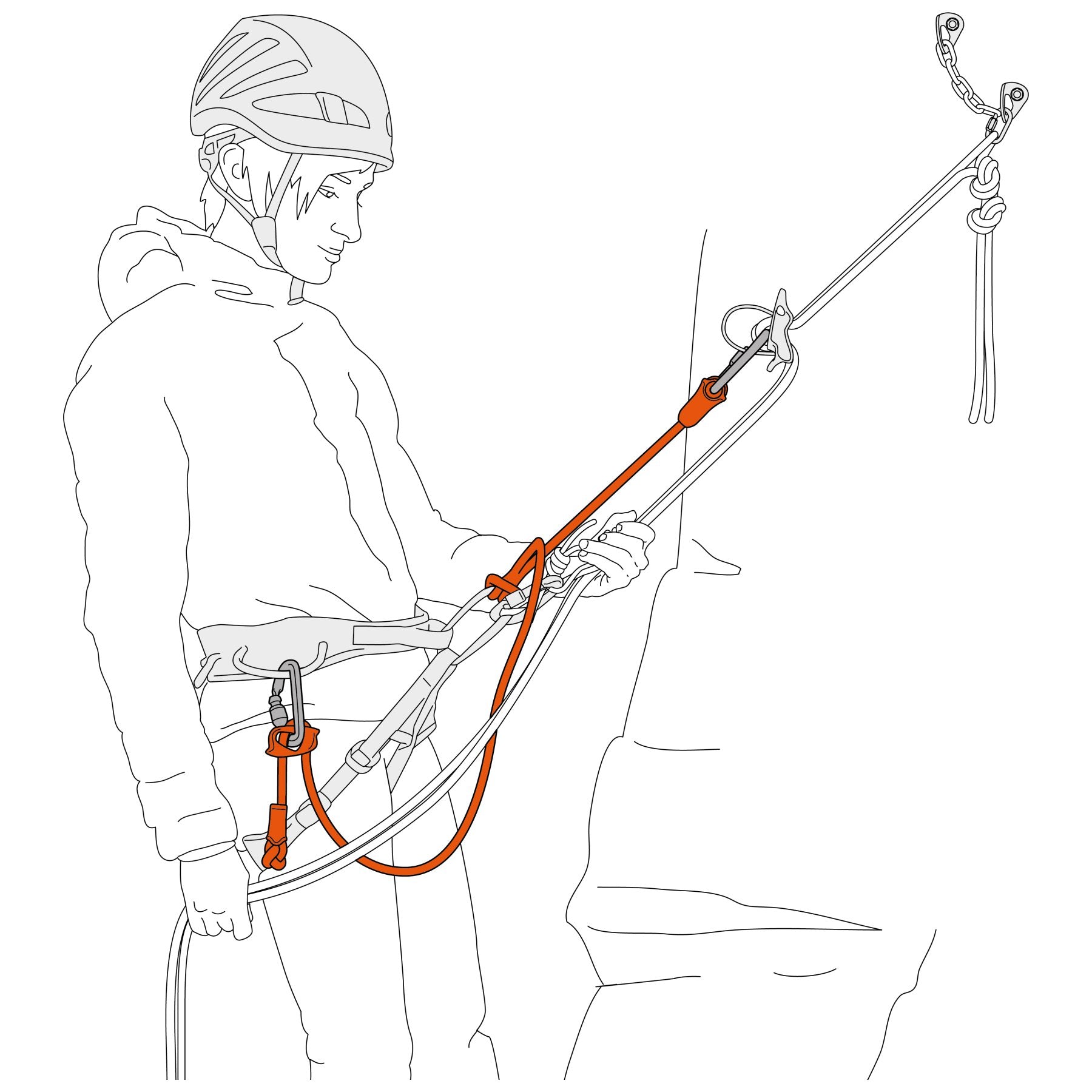Dual Connect Adjust - blue, adjustable double lifeline
