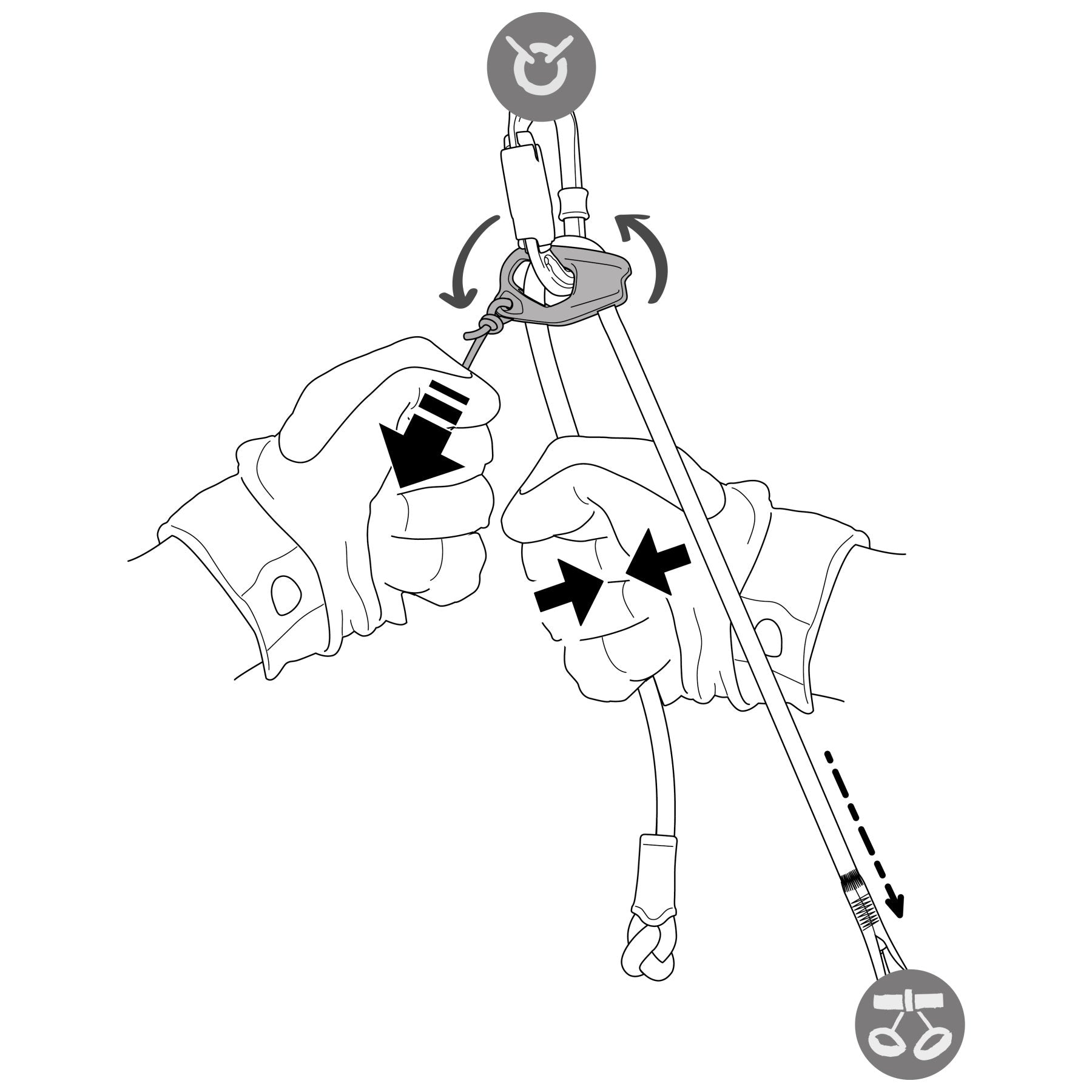 Dual Connect Adjust - blue, adjustable double lifeline