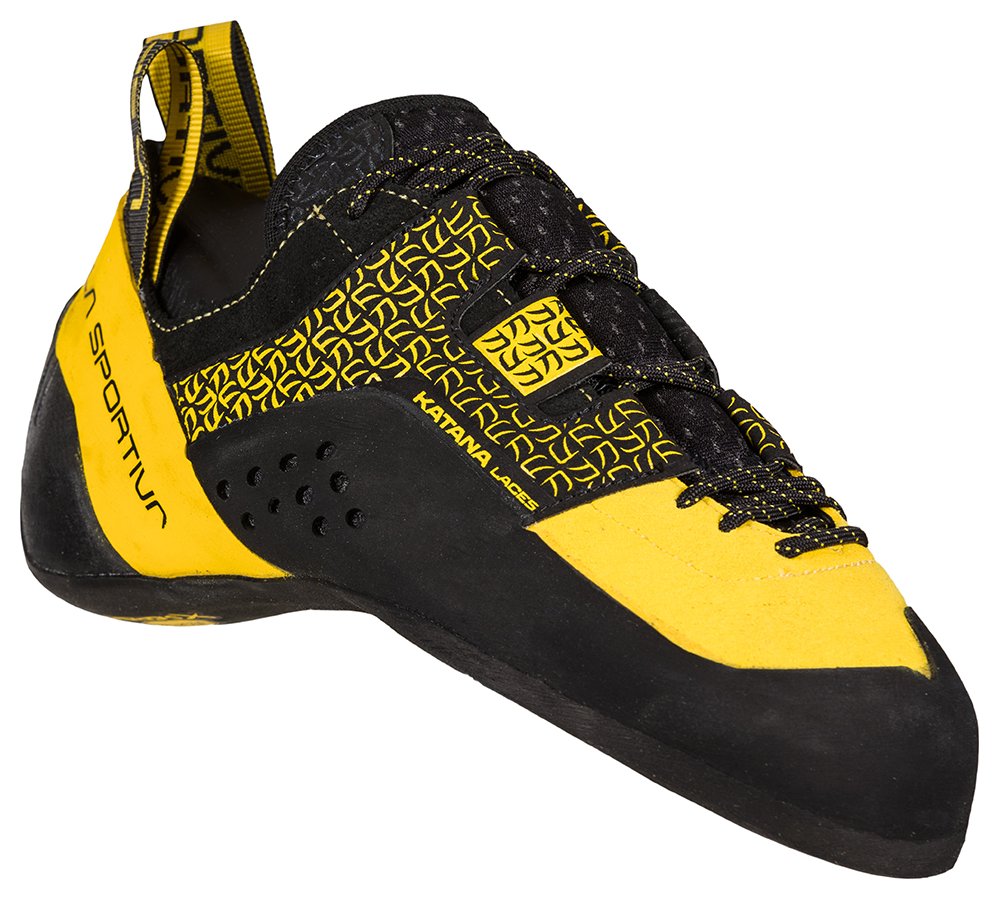 Katana Laces - jaune/noir, chaussons d'escalade hommes