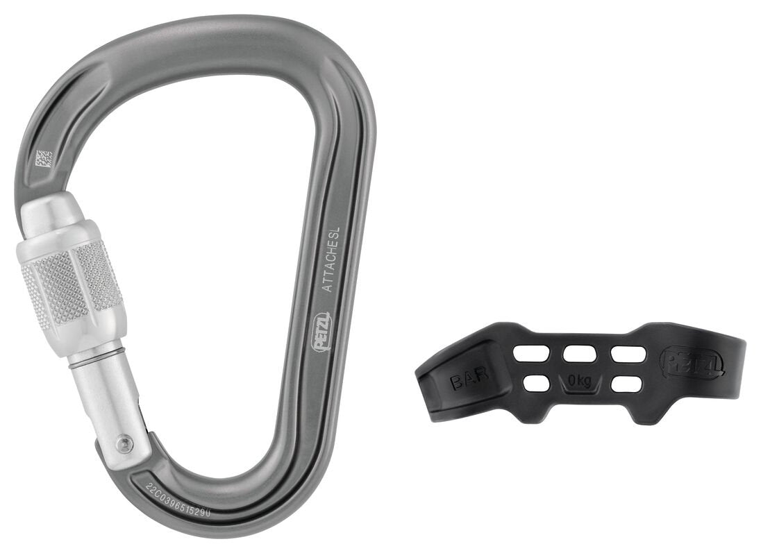 Neox Belay Kit - licht grijs, halfautomaat met safebiner