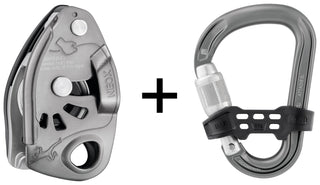 Afbeelding in Gallery-weergave laden, Neox Belay Kit - licht grijs, halfautomaat met safebiner