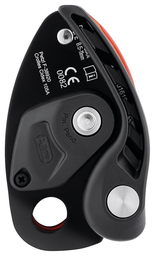 Neox Belay Pack - oranje, halfautomaat en safebiner