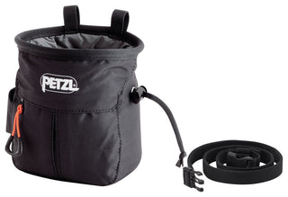 Charger l'image dans la galerie, Sakapoche - noir, sac à magnésie avec poche.