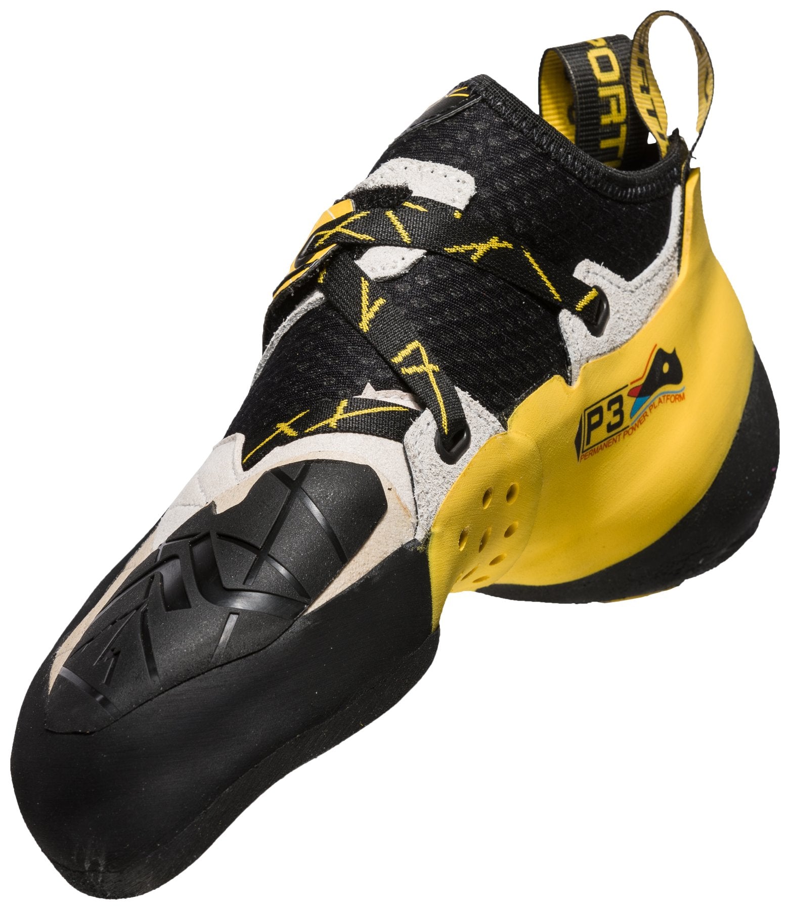 Solution - blanc/jaune, chaussons d'escalade hommes