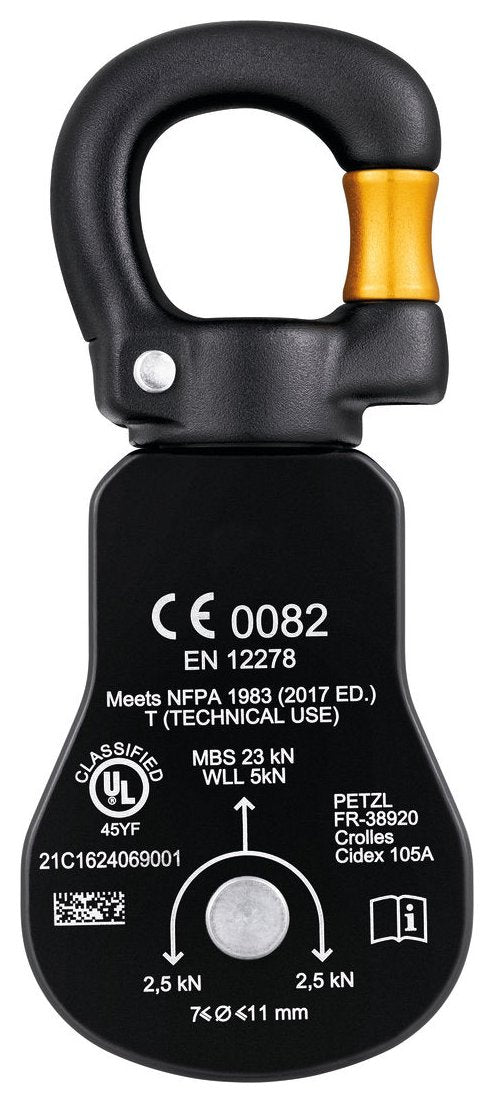 Spin S1 open, katrol met open draaibare swivel