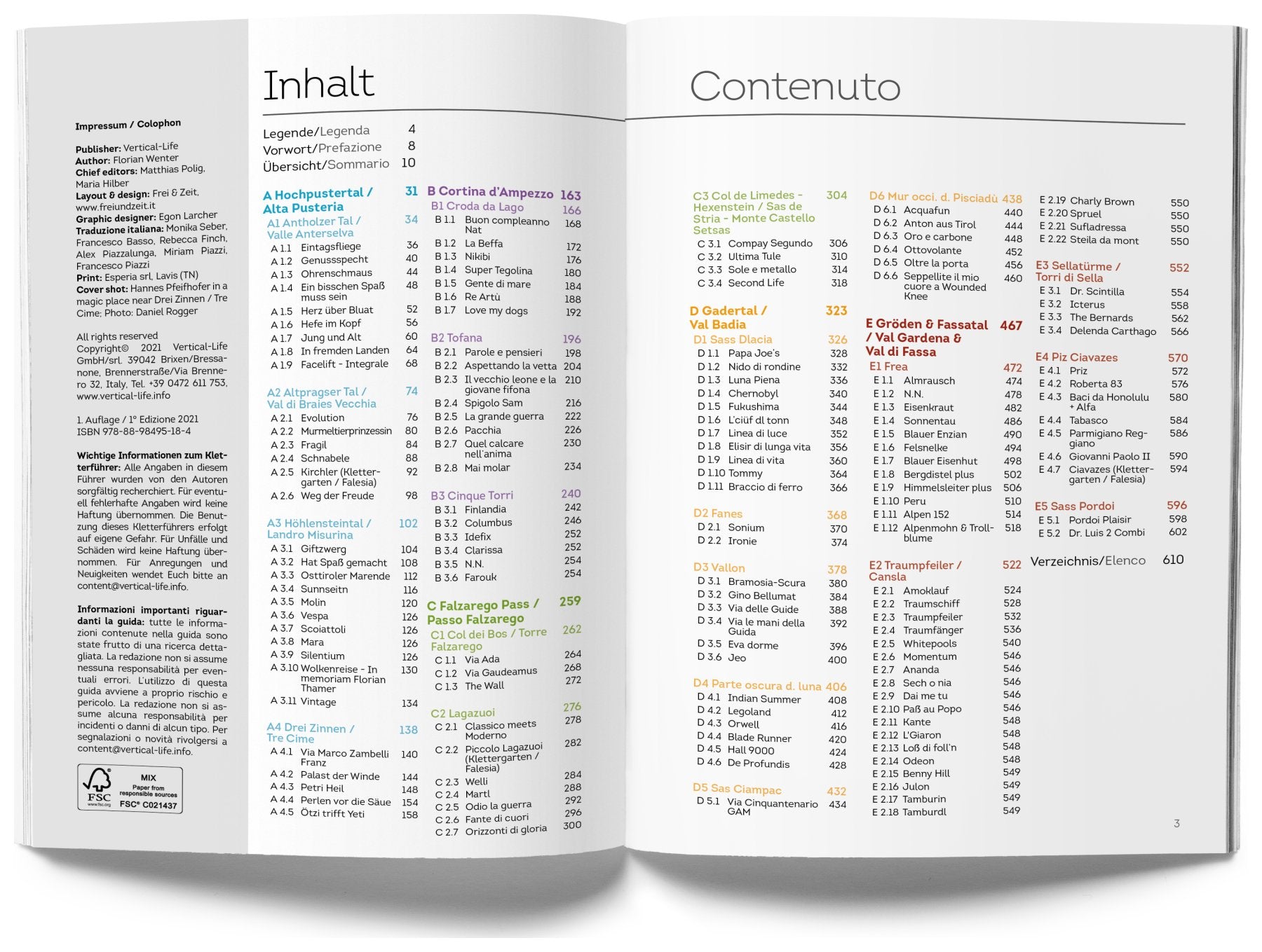 Dolomites (2021), multi-pitch climbing guidebook