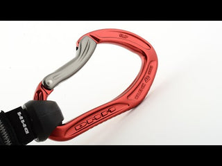 Video laden en afspelen in Gallery-weergave, Alpha Sport Quickdraw (12cm) - rood, klimsetje - 6 pack