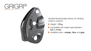 Video laden en afspelen in Gallery-weergave, GRIGRI - blue, belay device by Petzl.