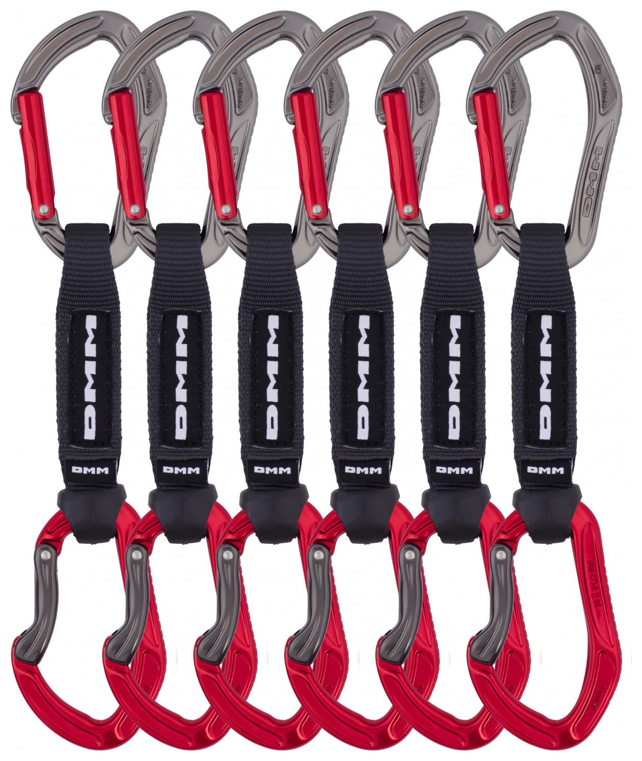 Alpha Sport Quickdraw (12cm) - rood, klimsetje - 6 pack