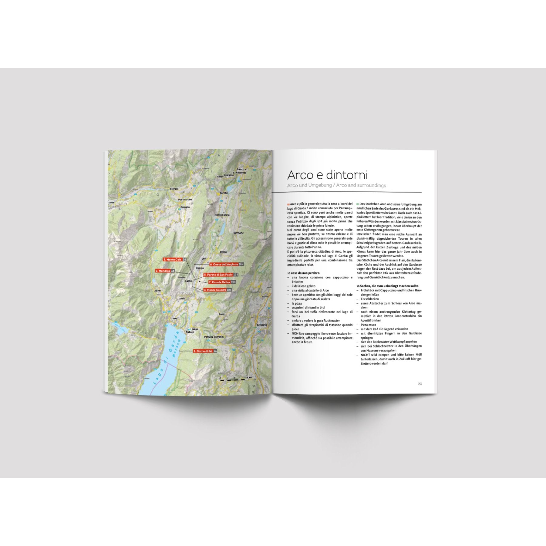 Arco multi-pitch climbing (2017), guidebook