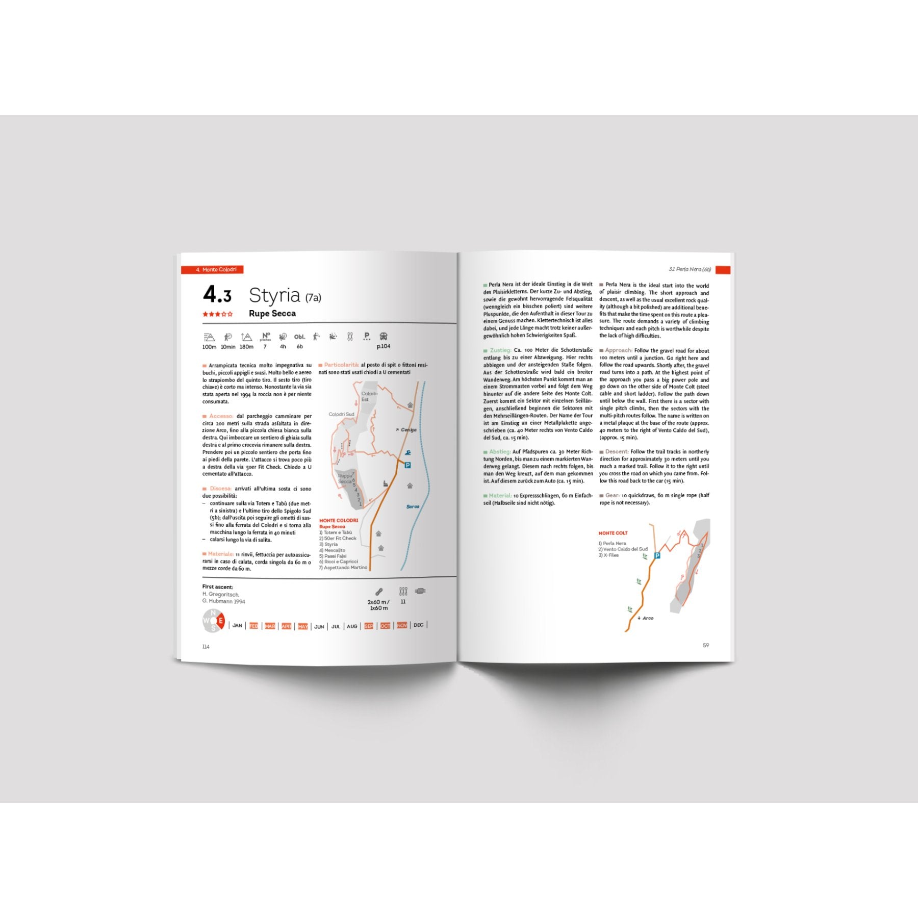 Arco multi-pitch climbing (2017), guidebook
