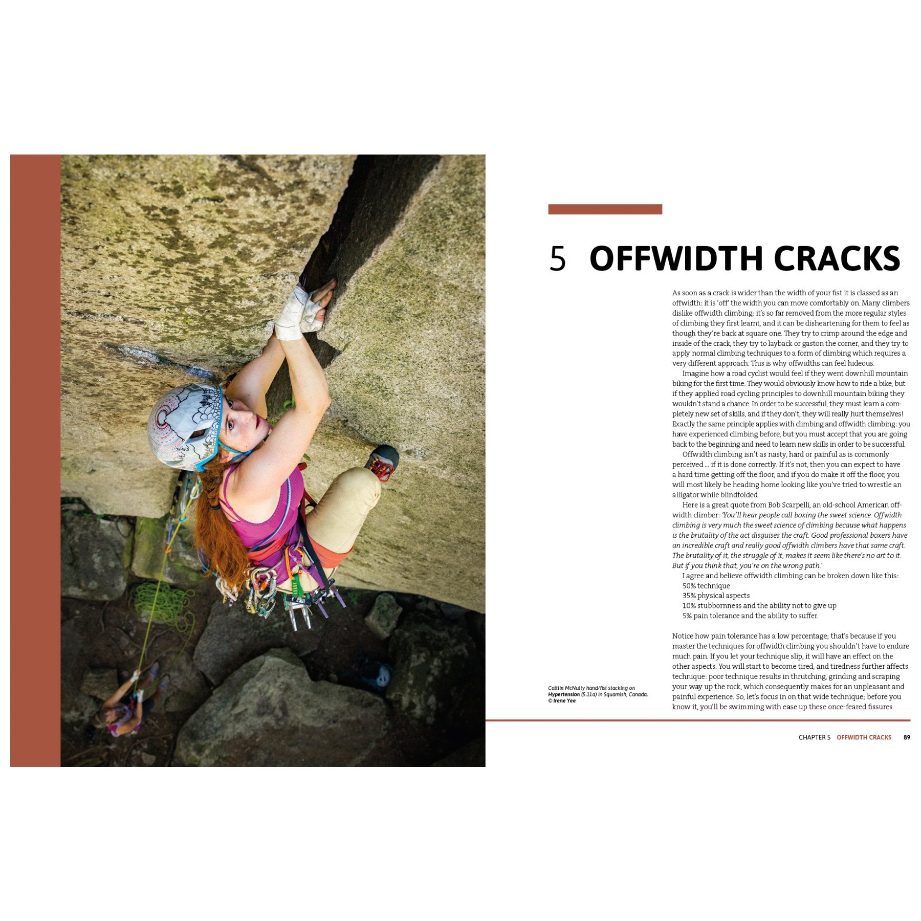 Crack climbing, trainingsboek