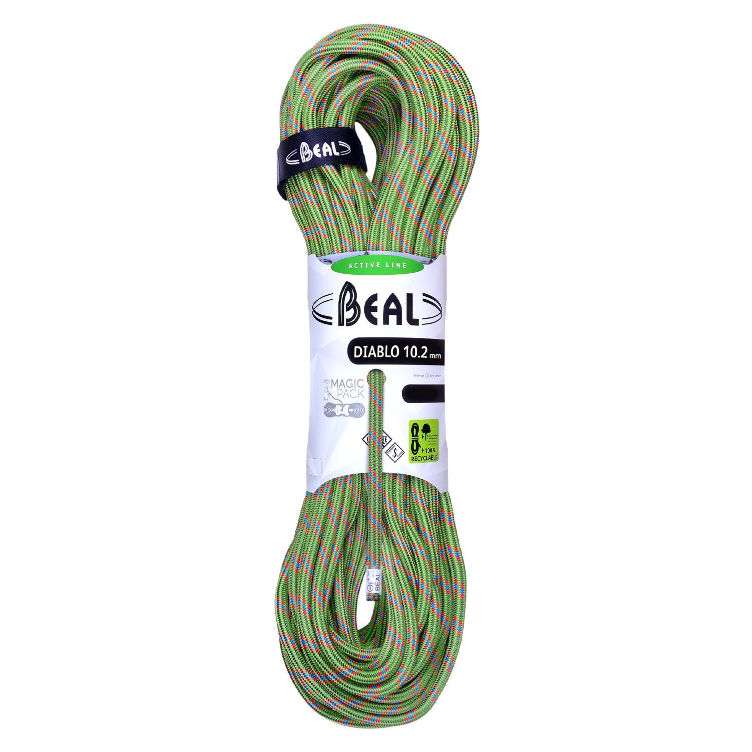 Diablo (10.2mm, 70m) - unicore, groen, klimtouw