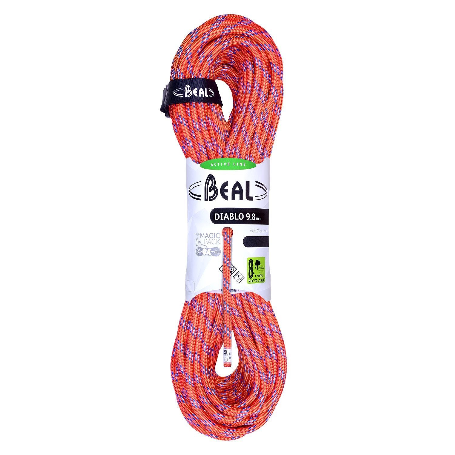 Diablo (9.8mm, 80m) - unicore, rood, klimtouw