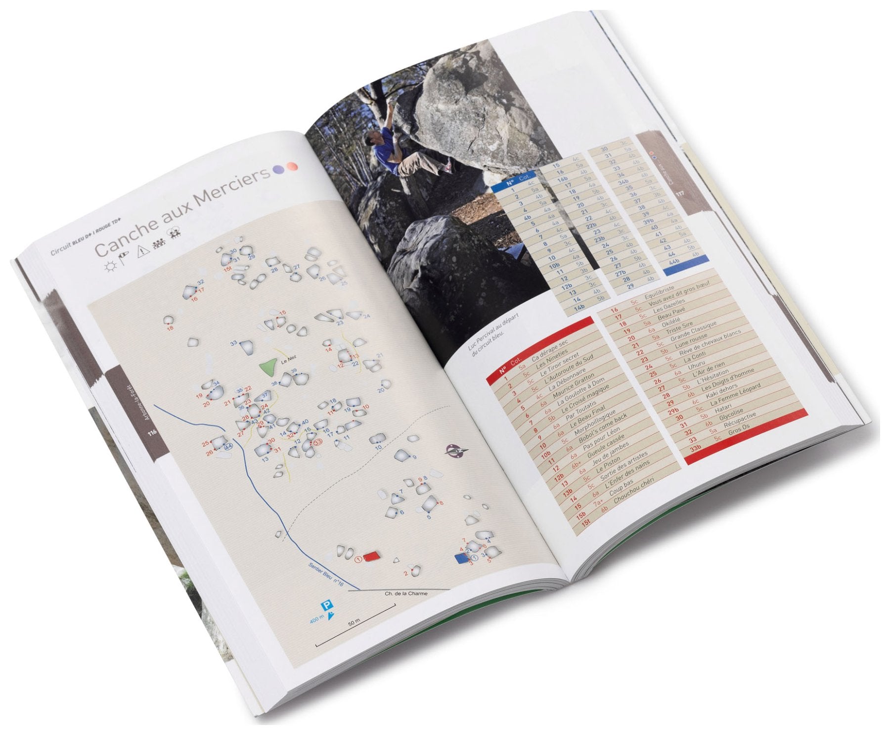 Escalade à Fontainebleau, topo-guide escalade