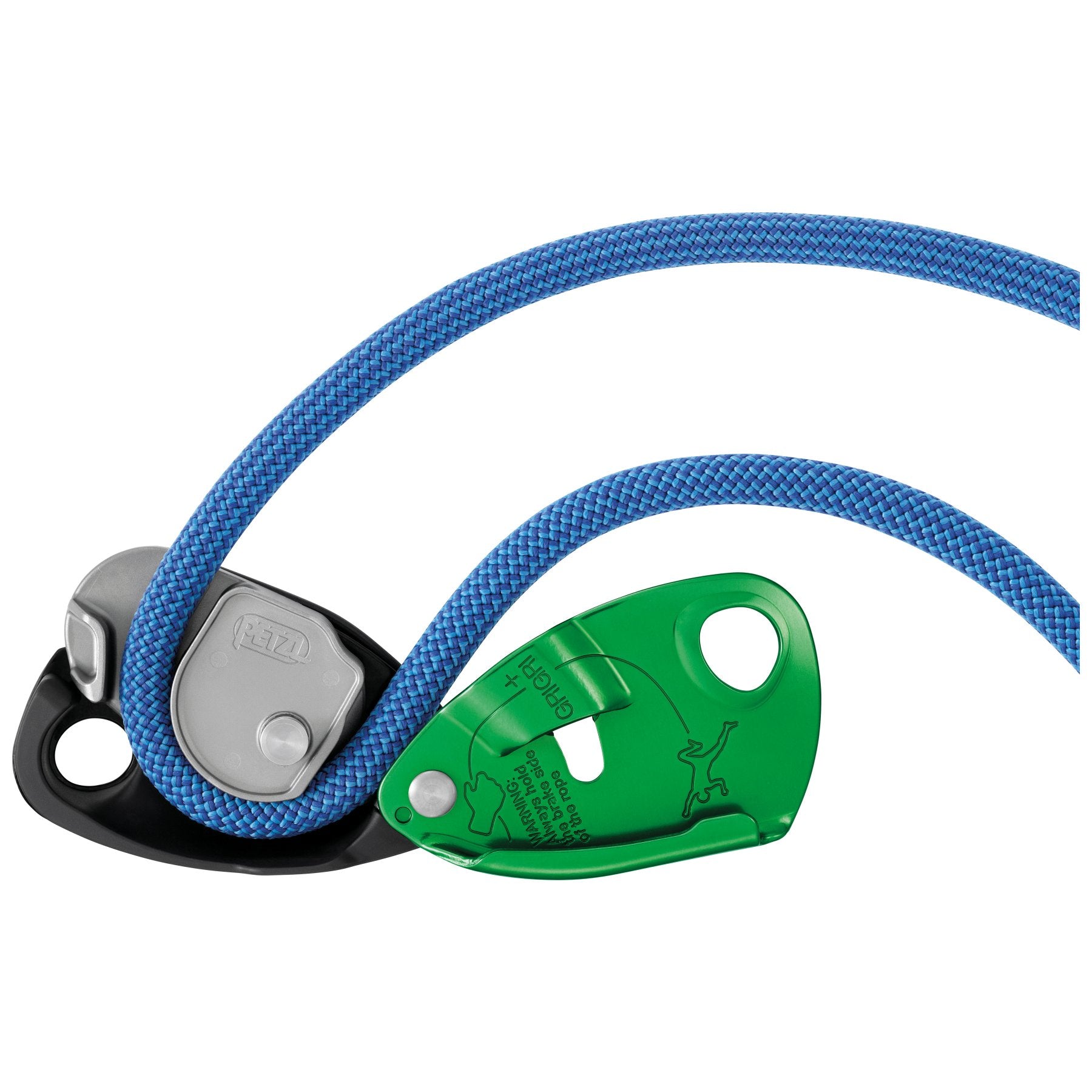 GriGri+ - green, belay device with anti-panic handle