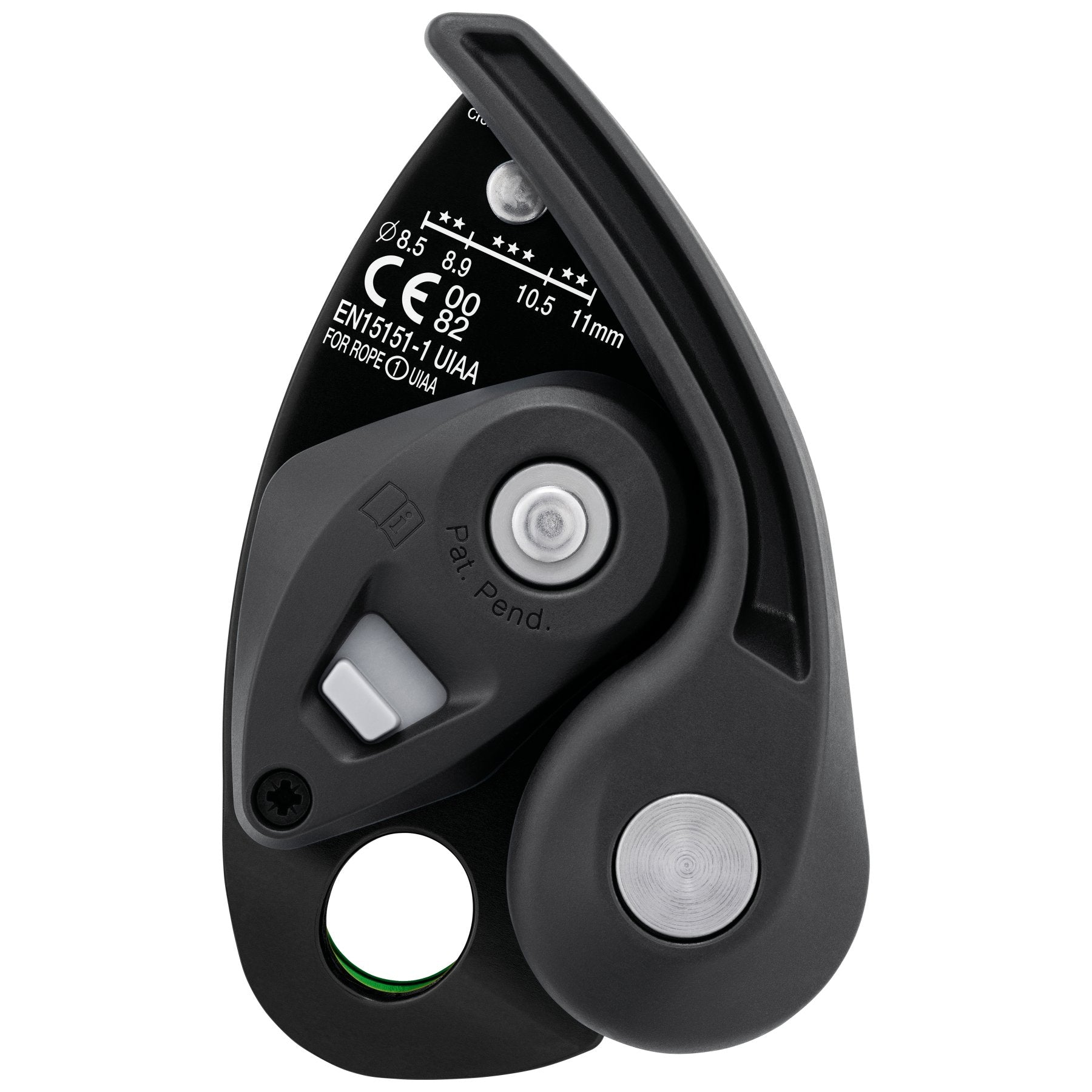 GriGri+ - green, belay device with anti-panic handle