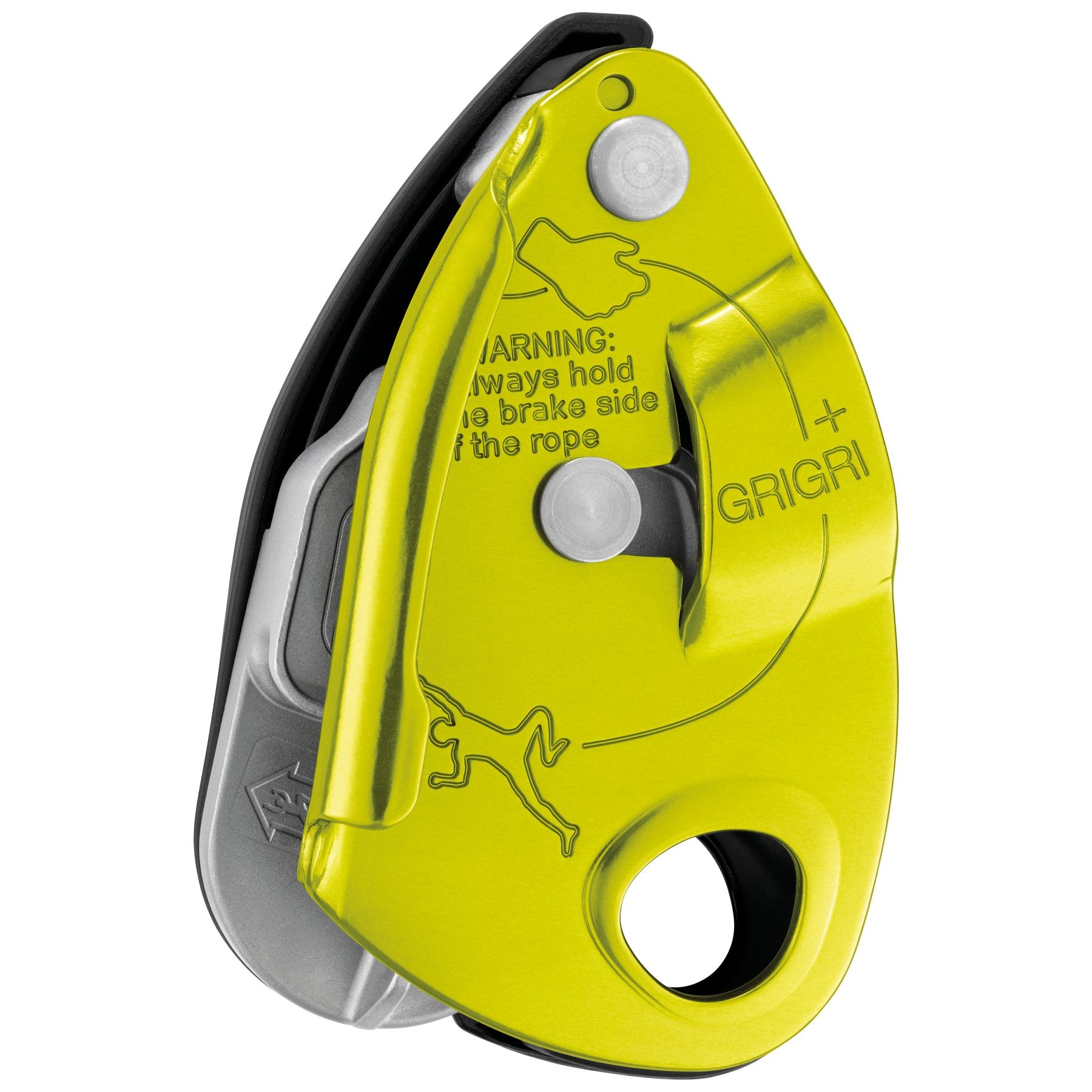 GriGri+ - yellow, belay device with anti-panic handle