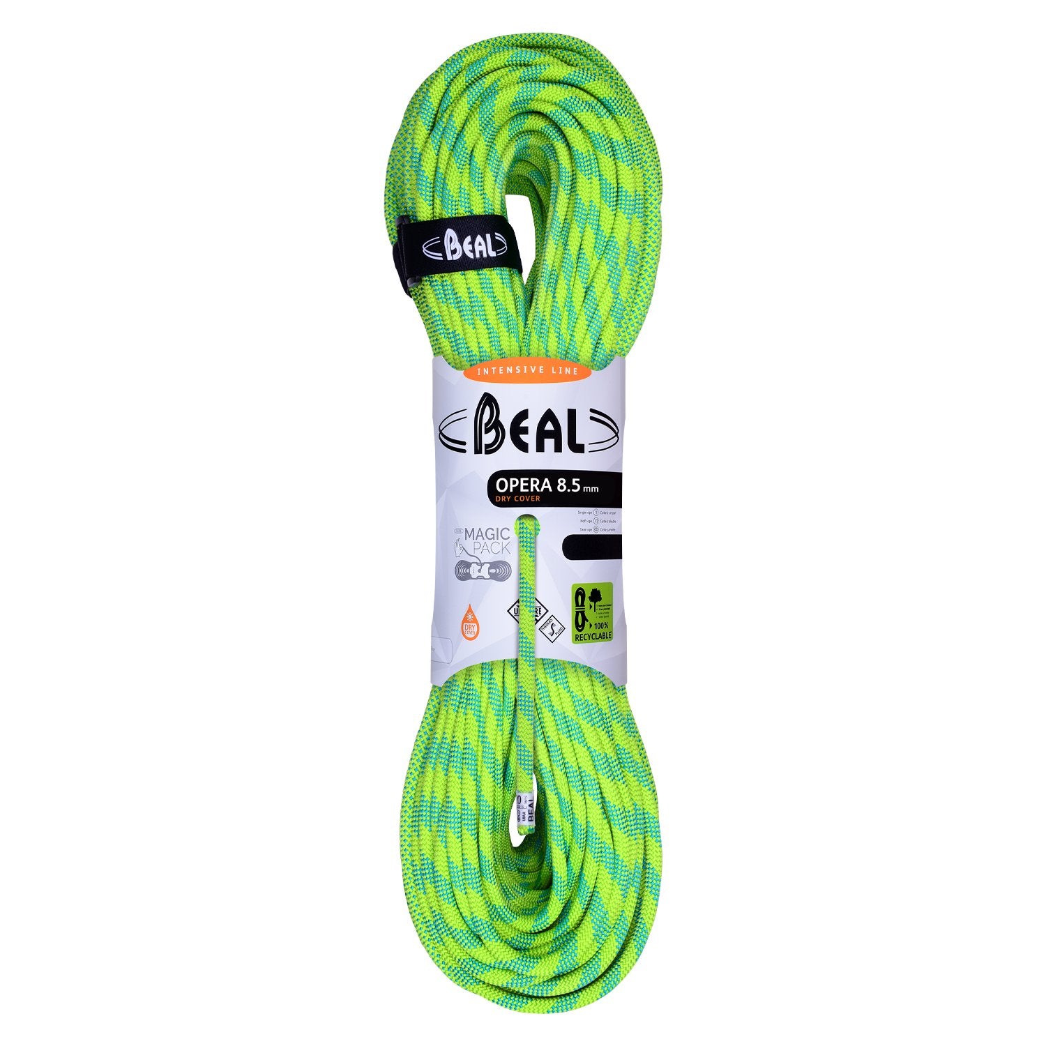 Opera (8.5mm, 100m) - unicore, drycover, safecontrol, vert, corde d'escalade
