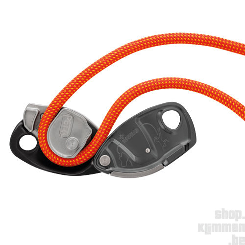 GriGri+ - orange, belay device with anti-panic handle
